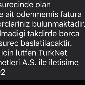 TurkNet Habersiz İcra Takibi Başlatmış