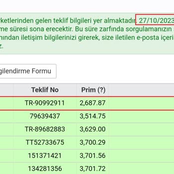 Eureko Sigorta Sunmuş Olduğu Teklif Üzerinden Poliçe Satmıyor