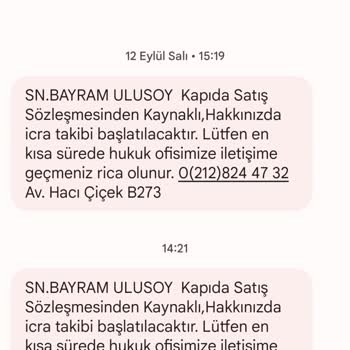 Anda İhtiyaç ve Tüketim Maddeleri Verilmeyen Bir Siparişe Ödeme İsteme