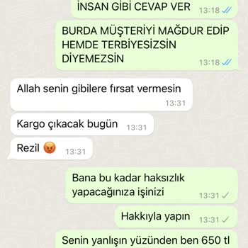 Butik Emine Ücretini Ödediğim Halde Ürün Geri Gitti