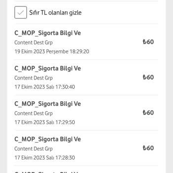 Vodafone Fatura Sorunu