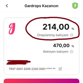 Gardrops Eksik Bakiye