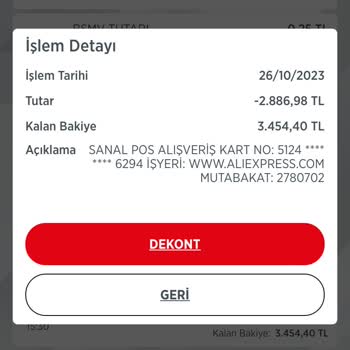 Aliexpress Benden 7.8 TL'lik Para Yerine Hesabımdaki Bütün Parayı Aldılar