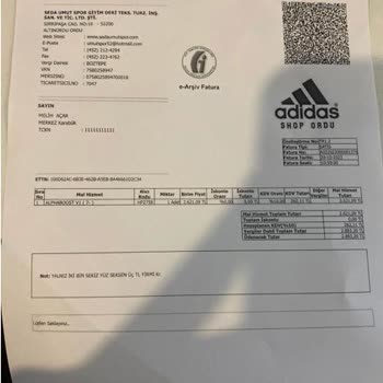 adidas Hepsiburada Ve Sedaumutspor Ayakkabı Yanlış Geldi Ve Geri Yollanmadı.