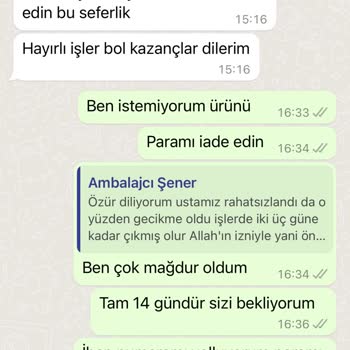 Arıcan Ambalaj Ürün Teslimi İçin Ödenen Ücret Alındı Ama Hala Teslim Edilmedi