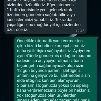 Arya Gross Siparişim 22 Gündür Kargoya Verilmedi