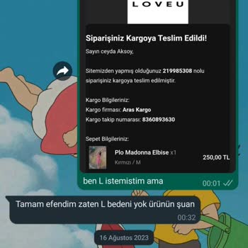 loveustores.com İade Ücretimin Yatırılmaması
