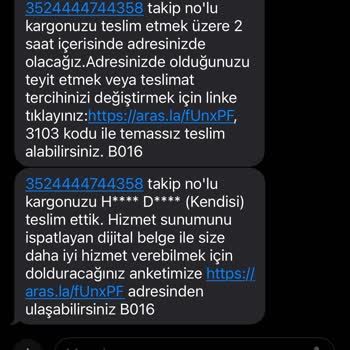 Aras Kargo, Kargomu Teslim Etmedi