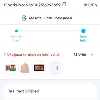 A101 Sipariş İptali Bilgi Dışında