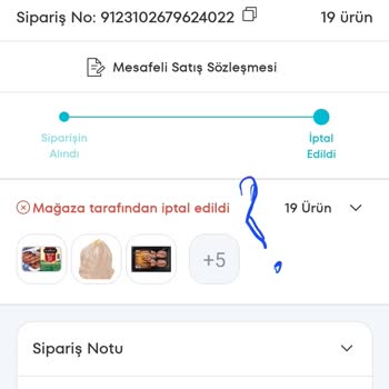 A101 Sipariş İptali Bilgi Dışında