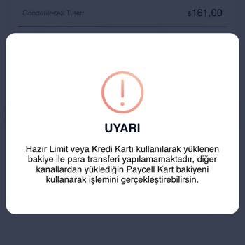 Paycell Hazır Limit Kullanamama