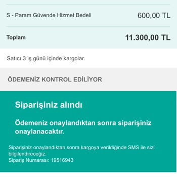 Sahibinden Param Güvende Sistemi