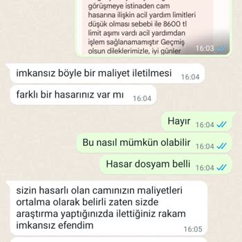 Anadolu Sigorta Konu Cam Kırılmasına Fahiş Fiyatlandırma