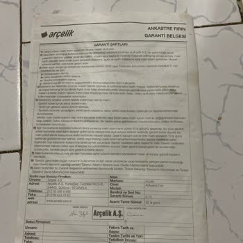 Arçelik Model Fırın Cam Değişimi