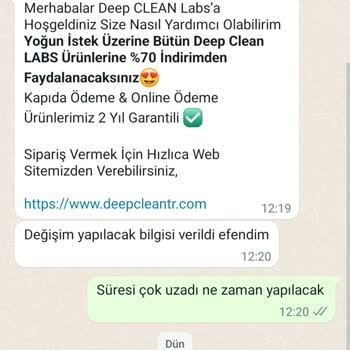 DeepClean Hatalı Ürün Gönderildi, İade İstiyorum