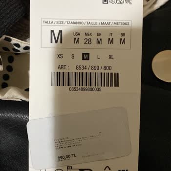 Zara Yanlış Beden Gönderimi