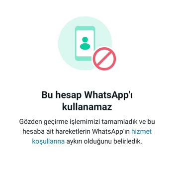 WhatsApp Hesabım Kapatıldı