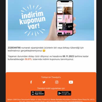 Trendyol Kuponum 10gün Süresi Olmasına Rağmen Duruş Dururken Silindi.