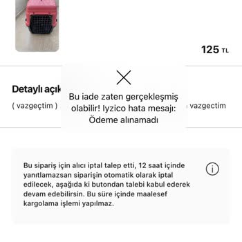Gardrops Gardırop Yatmayan Para İadesi