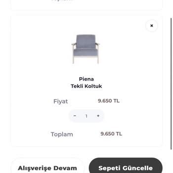 Kelebek Mobilya Koltuk Takımının Eve Gelmeden Fiyatın Düşmesi