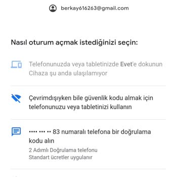 Gmail Telefon Değişti Giriş Yapamıyorum Kod Alamıyorum