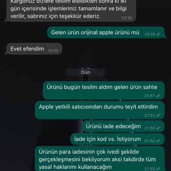 Apple Türkiye Store Sahte Şarj Adaptörü İade Süreci