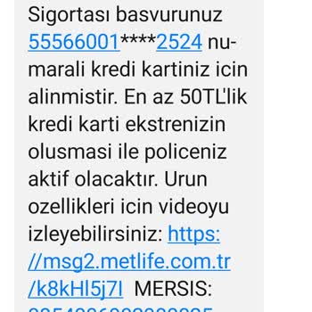 Metlife Bilgim Olmadan Kart Borcum Güvende Hayat Sigortası Yapmış