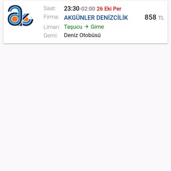 Akgünler Denizcilik Yanlış Bilet Satması