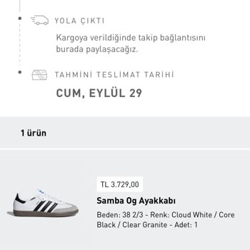 Adidas 1 Aydır Ürünümü Teslim Etmiyor