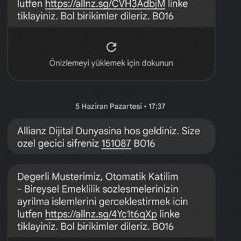 Allianz Hayat ve Emeklilik Bireysel Emeklilik Otomatik Katılım Sistemi Problemi