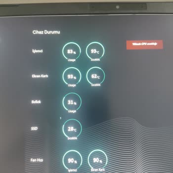 Monster Notebook Abra A5 V20.2.2 Modeli İşlemci Isınma Sorunu
