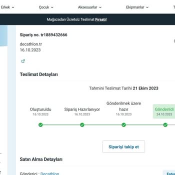 Decathlon 'Dan Alınan Ürün 14 Gündür Kargoya Verilmiyor.