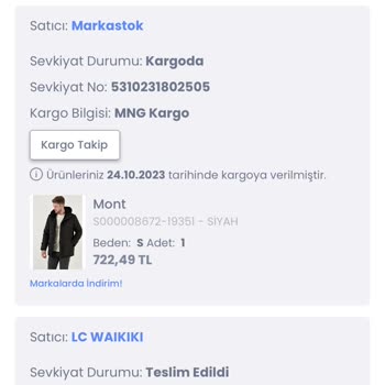 LCW Waikiki İade Kodu Yollamadı