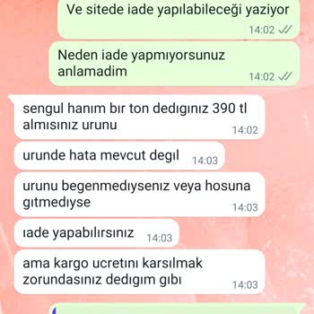 Suffemoda Suffe Moda Çalışanının İade Oluşturmaması Ve