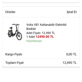 A101 Elektrikli Bisikletimin Faturasını Yollamadı