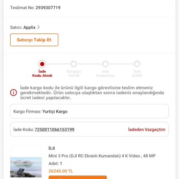 Trendyol'dan Aldığım Drone İle İlgili Sorun