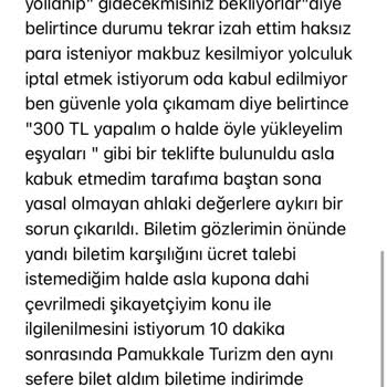 Kamil Koç Şoför Tarafından Makbuzsuz Yasal Dışı Bagaj Ücret İstemi