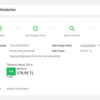 Koçtaş Yanlış Ürün Gönderip İade Sürecinde İlgilenmiyor!