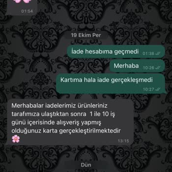 Bibutik İlayda Çamur Ücret İademi Yapmıyor.