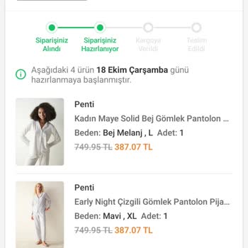 Penti Trendyol'dan Aldığım Ürünleri Göndermedi