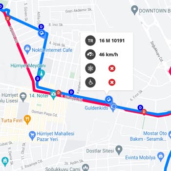 Bursa Büyükşehir Belediyesi Bursa B16-A Otobüs Şoförünün Terbiyesizliği