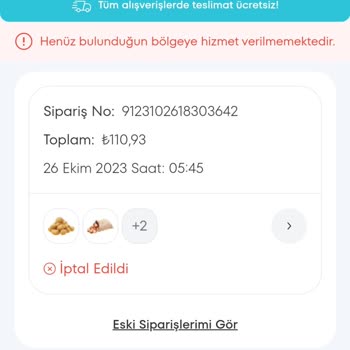 A101 Kapıda Sipariş İptal Etmemesi Ve Siparişimi Getirmemesi