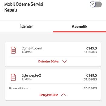 Vodafone Mobil Ödeme Haksız Çekim