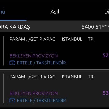 Getiraraç Provizyon İade Etmiyor