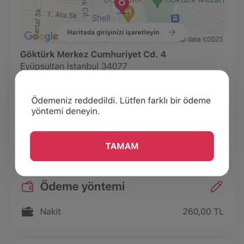 Yemeksepeti Ödeme Türlerinde Sorun