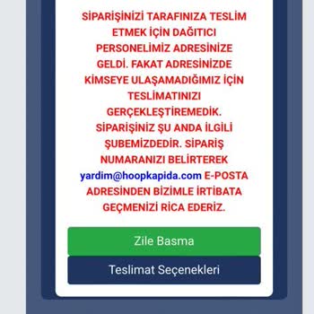Zara Ve Hoopkapıda Siparişimi Teslim Etmiyor