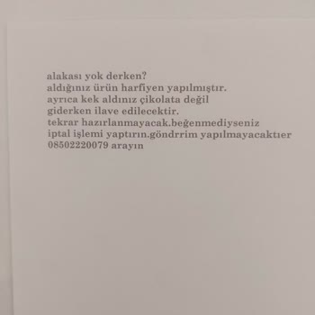 Çiçek Sepeti Satıcı Üslup Bozukluğu