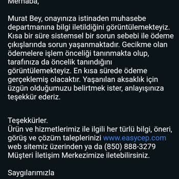 EasyCep'ten Ödenmeyen Bedel