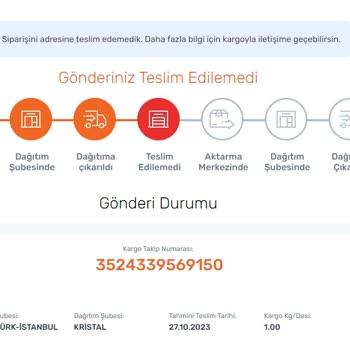 Aras Kargo Kargom Evde Olduğum Halde Yollanmadı Ve İptale Düştü