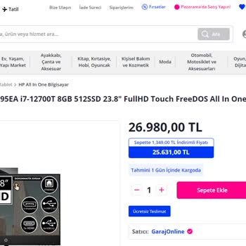 Pazarama Yanıltıcı Fiyat Sistemi